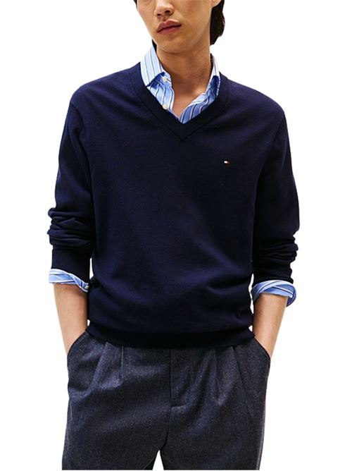 Maglioncino misto cashmere con scollo a V Tommy Hilfiger | MW0MW28047DW5